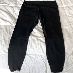 BNWOT Black Lululemon wunder under leggings size 14